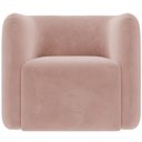 Ver imagem 5 de Poltrona Decorativa para Sala de Estar Fixa Living Peônia K01 Veludo Rosê