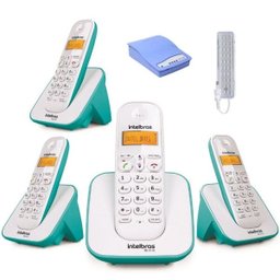 Kit Aparelho Telefone Bina 3 Ramal Entrada Chip Celular 3g - 1
