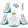 Kit Aparelho Telefone Bina 3 Ramal Entrada Chip Celular 3g - 1