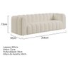 Sofá 3 Lugares 200cm Orgânico Luxo Recepção Giordana Bouclé Bege - 5