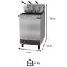 Fritador Industrial a Gás Metalcubas Fog 3c Prm Premium Óleo 127v 45l Mtc0071(24437) - 2