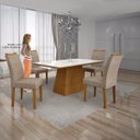 Ver imagem 7 de Conjunto Sala de Jantar Mesa Tampo Mdf/vidro Branco 4 Cadeiras Pampulha Leifer