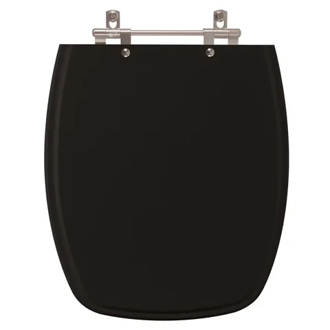 Assento Sanitario Poliester Laguna Preto para vaso Hervy