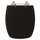 Ver imagem 1 de Assento Sanitario Poliester Laguna Preto para vaso Hervy