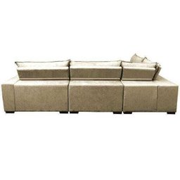Sofá de Canto Retrátil e Reclinável com Molas Cama Inbox Oklahoma 3,45x2,41 ou 2,41x3,45 Bege - 6