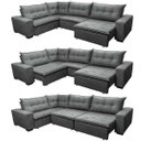 Ver mais imagens de Sofá de Canto Retrátil e Reclinável com Molas Cama Inbox Oklahoma 3,45x2,41 ou 2,41x3,45 Cinza