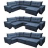 Sofá de Canto Retrátil e Reclinável com Molas Cama Inbox Oklahoma 3,45x2,41 ou 2,41x3,45 Azul - 8
