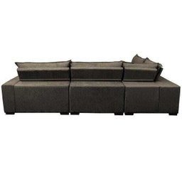 Sofá de Canto Retrátil e Reclinável com Molas Cama Inbox Oklahoma 3,45x2,41 ou 2,41x3,45 Café - 6