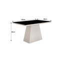 Ver imagem 4 de Conjunto Sala de Jantar Mesa Tampo Mdf/vidro Preto 4 Cadeiras Pampulha Leifer