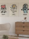 Ver imagem 1 de Kit 3 Quadros Decorativos Keith Haring No1 - 40x60