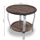 Ver imagem 4 de Conjunto de Sofás Fibra Sintética Alumínio Berlim - 4 Poltronas + 1 Mesa Centro - Tecido Duna