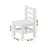 Conjunto Infantil 2 Cadeiras com Encosto Branco Taron Shop Jm - 4