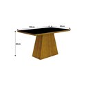 Ver imagem 4 de Conjunto Sala de Jantar Mesa Tampo Mdf/vidro Preto 4 Cadeiras Pampulha Leifer