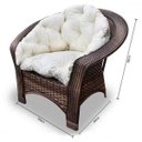 Ver imagem 2 de Conjunto de Poltronas Fibra Sintética Cairo - 4 Poltronas + 1 Mesa Centro - Tecido Duna Cru