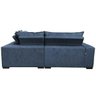 Sofá de Canto Retrátil e Reclinável com Molas Cama Inbox Oklahoma 2,20M Suede Velusoft Azul - 6