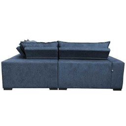 Sofá de Canto Retrátil e Reclinável com Molas Cama Inbox Oklahoma 2,20M Suede Velusoft Azul - 6 Sofá de Canto Retrátil e Reclinável com Molas Cama Inbox Oklahoma 2,20M Suede Velusoft Azul - 6