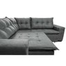 Sofá de Canto Retrátil e Reclinável com Molas Cama Inbox Oklahoma 2,60M Suede Velusoft Cinza - 4
