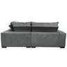 Sofá de Canto Retrátil e Reclinável com Molas Cama Inbox Oklahoma 2,60M Suede Velusoft Cinza - 6