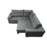 Sofá de Canto Retrátil e Reclinável com Molas Cama Inbox Oklahoma 2,60M Suede Velusoft Cinza - 5