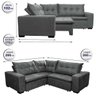 Sofá de Canto Retrátil e Reclinável com Molas Cama Inbox Oklahoma 2,60M Suede Velusoft Cinza - 2