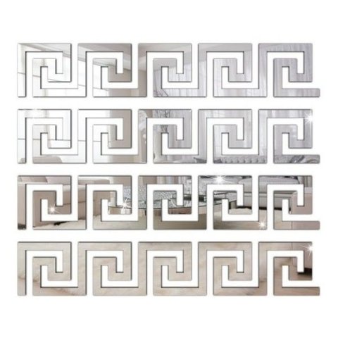 Faixa Decorativa Espelho | Grego Rodapé Rodateto Labirinto