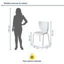 Ver imagem 5 de Kit 2 Cadeiras Empilháveis Base Aço Tubular Mono Branco