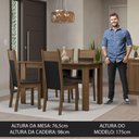 Ver imagem 4 de Conjunto Sala de Jantar Mesa Tampo de Vidro 4 Cadeiras Rustic/preto Eloá Madesa