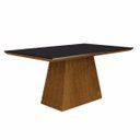 Ver imagem 2 de Conjunto Sala de Jantar Mesa Tampo Mdf/vidro Preto 4 Cadeiras Pampulha Leifer