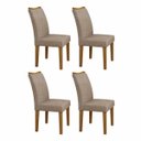 Ver imagem 3 de Conjunto Sala de Jantar Mesa Tampo Mdf/vidro Preto 4 Cadeiras Pampulha Leifer