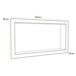 Kit 02 Nichos Retangulares Texturizado Sintético Para Banheiro 60x30 Wash C05 Branco - Lyam Decor - 4