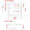 Ver imagem 3 de Cuba de Apoio Quadrada Para Banheiro Q32W Branco - Lyam Decor