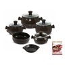 Conjunto de Panelas Cerâmica Premiere Joy 5 Peças Chocolate e s Ceraflame - 1