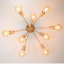 Ver imagem 5 de Plafon Lustre Atom Sputnik Cobre Escovado 80cm para 9 Lâmpadas E27 St698