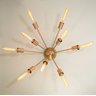 Plafon Lustre Atom Sputnik Cobre Escovado 80cm para 9 Lâmpadas E27 St698 - 4