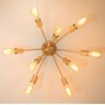 Plafon Lustre Atom Sputnik Cobre Escovado 80cm para 9 Lâmpadas E27 St698 - 1