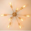 Ver imagem 1 de Plafon Lustre Atom Sputnik Cobre Escovado 80cm para 9 Lâmpadas E27 St698