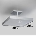 Ver imagem 2 de Plafon de Luz Indireta Sobrepor para 2 Lâmpadas E27 30x30cm Branco St3082