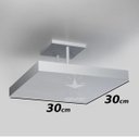Ver imagem 2 de Plafon de Luz Indireta Sobrepor para 2 Lâmpadas E27 30x30cm Branco St3082