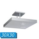 Ver imagem 4 de Plafon de Luz Indireta Sobrepor para 2 Lâmpadas E27 30x30cm Branco St3082