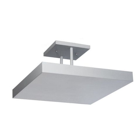 Plafon de Luz Indireta Sobrepor para 2 Lâmpadas E27 30x30cm Branco St3082