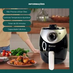 Air Fryer Fritadeira Elétrica Preto 220v - 3,8 Litros - 5