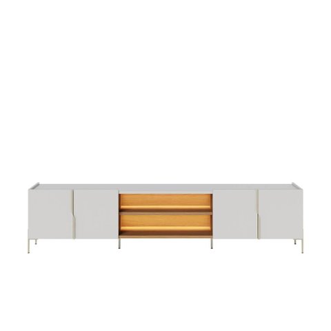 Rack para TV 85 Polegadas com 4 Portas e Luzes LED 240cm Maggiore Colibri