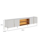 Ver imagem 2 de Rack para TV 85 Polegadas com 4 Portas e Luzes LED 240cm Maggiore Colibri