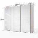 Ver imagem 4 de Guarda Roupa Veneto em Mdf 274,5x230cm 3 Portas 6 Gavetas Branco 1000