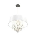 Ver imagem 3 de Lustre Pendente de Cristal 50cm Mesa De Jantar Gourmet - Cúpula Branca