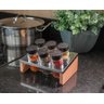 Kit Porta Tempero Condimentos Cozinha - Suporte com 6 Potes em Vidro Essence - 2