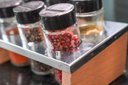 Ver imagem 4 de Kit Porta Tempero Condimentos Cozinha - Suporte com 6 Potes em Vidro Essence