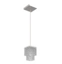 Ver imagem 1 de Pendente de Cristal Legitimo 2 Camadas L12X12cm A1,5m Soq 1XG9