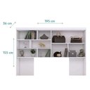 Ver imagem 2 de Jogo de Quarto Chiara Módulo Aéreo 2 Portas e Cama com Colchão MDP Branco Phoenix Baby