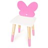 Cadeira para Criança de 6 Anos Cadeira Infantil de Madeira Borboletinha - Rosa - 1